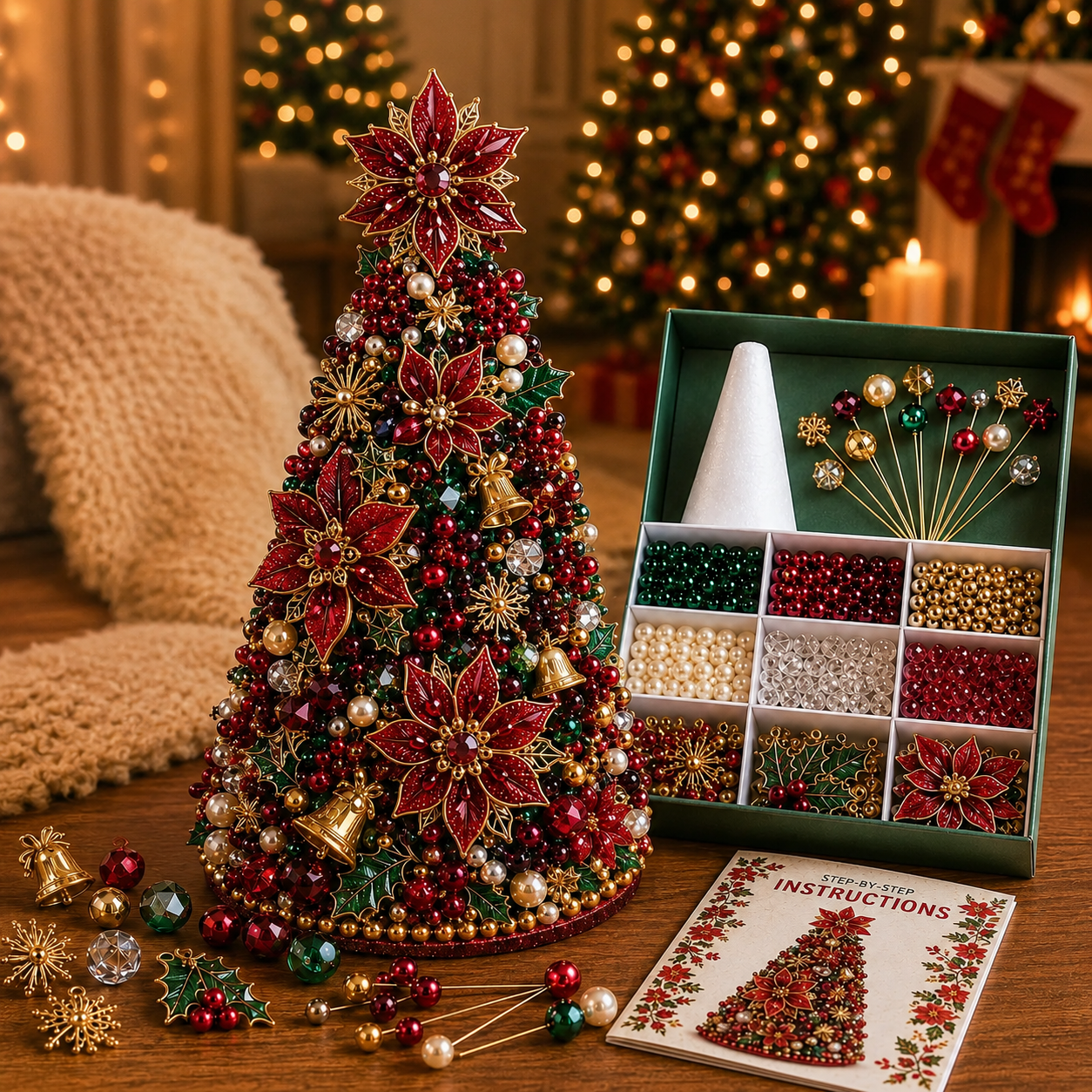 DIY Beaded Christmas Tree Craft Kit