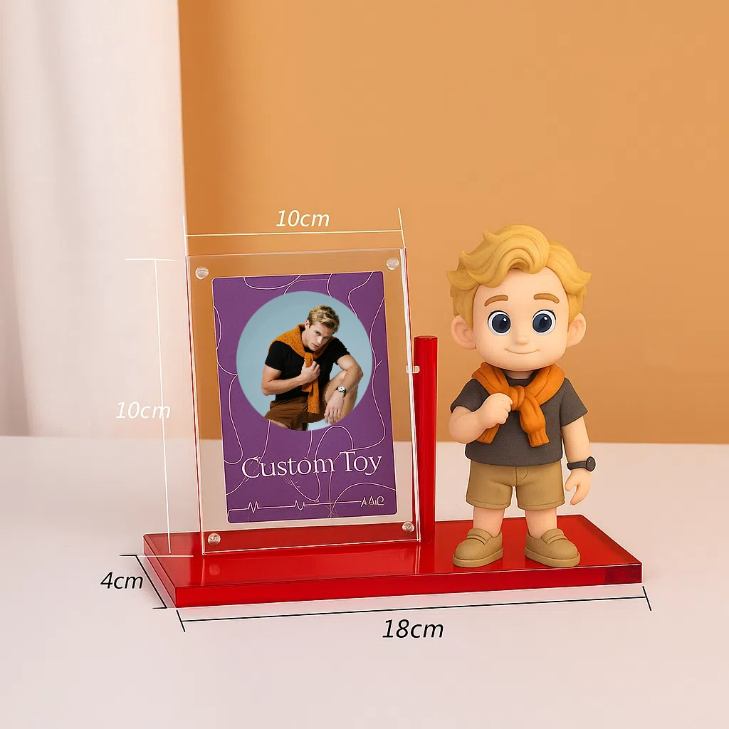 Custom 3D Figure Display with Acrylic Case Collectors Gift Idea unique Carded Model Showcase