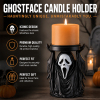Halloween 3D-Printed Candle Holder, Spooky Gothic Candle Stand, Dark-Themed Tabletop Décor