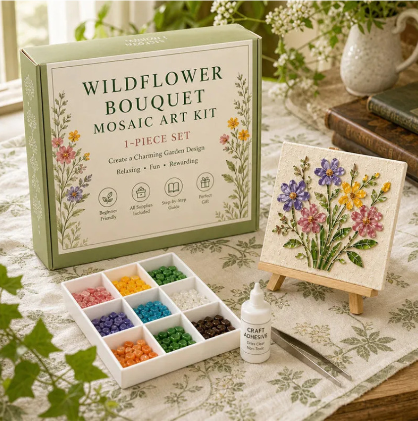 Watering Can Mosaic Art Kit DIY Crystal Craft Kit for Home Decor & Gifts