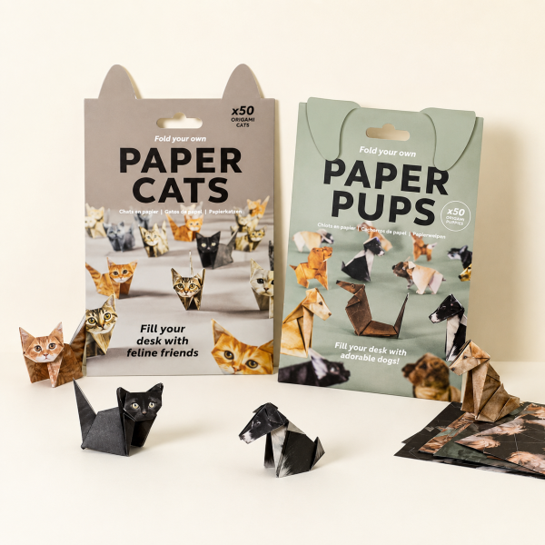 DIY Paper Cats Origami Kit 50PCS Fold Your Own Paper Cat Craft Kit for Kids & Adults