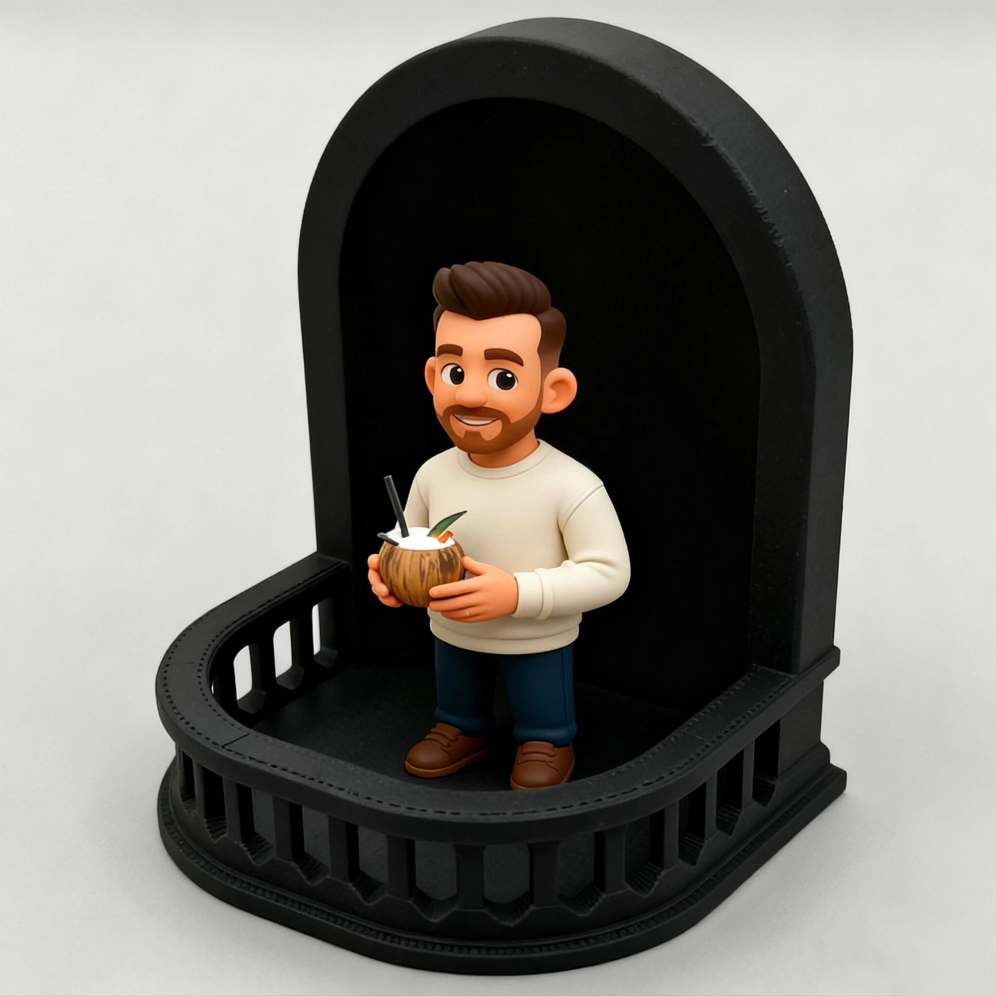 Custom 3D Figure Fridge Magnet Balcony Style Personalized Gift for Friends Family Lovers Home Decor