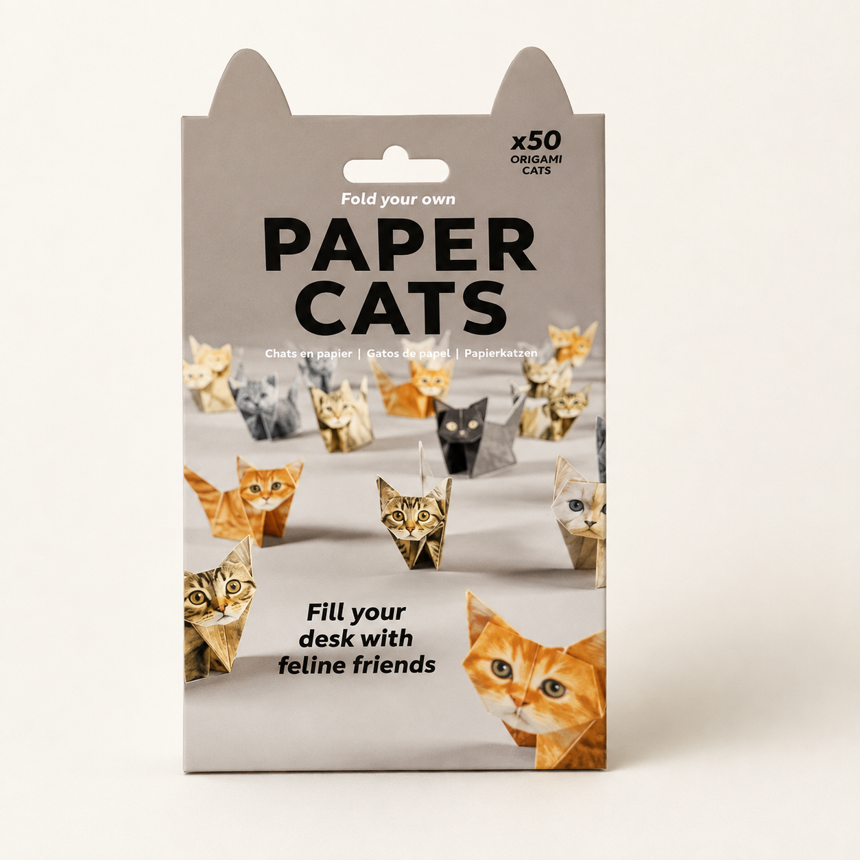 DIY Paper Cats Origami Kit 50PCS Fold Your Own Paper Cat Craft Kit for Kids & Adults