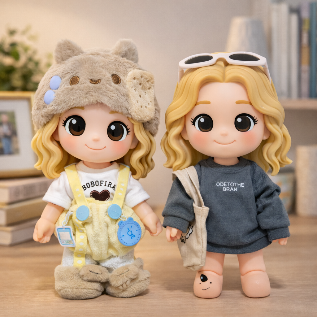 Custom Articulated Doll from Photo Head Only Customization DIY Outfit Personalized Figure Gift for Couples Friends Family Collectible