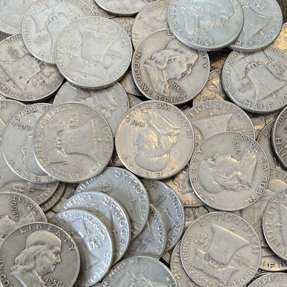 🪙Silver Bar Benjamin Franklin Half Dollar Dates 1948-1963🔥