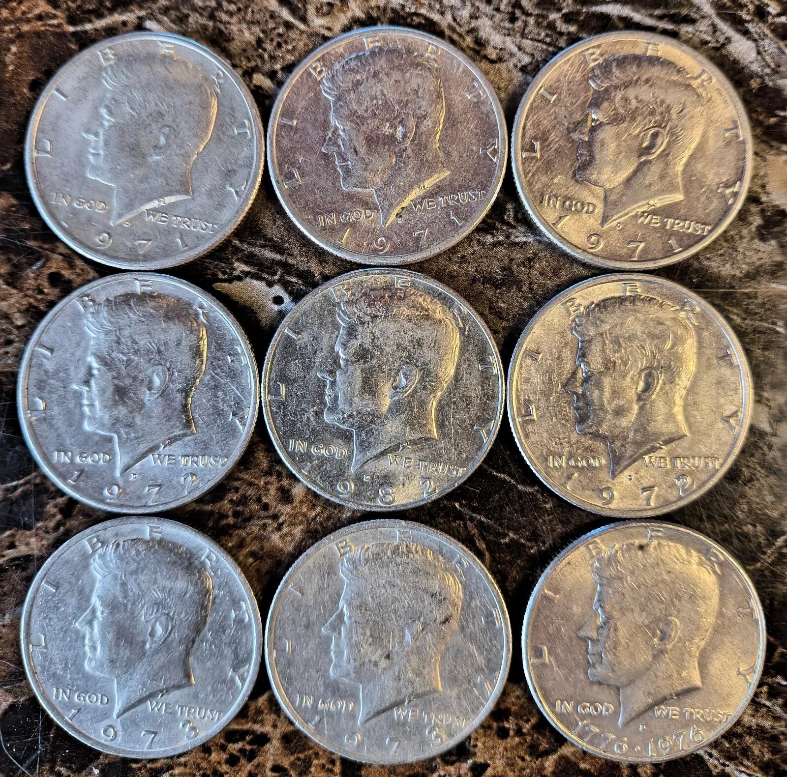 😍1964-1970 Kennedy Silver Dollar First Year of Issue Kennedy Coin🪙 Signed Label 50 Cents🔥