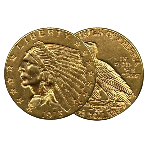 ⏱️1915 $2.50 Indian Quarter Eagle Gold Coin🪙