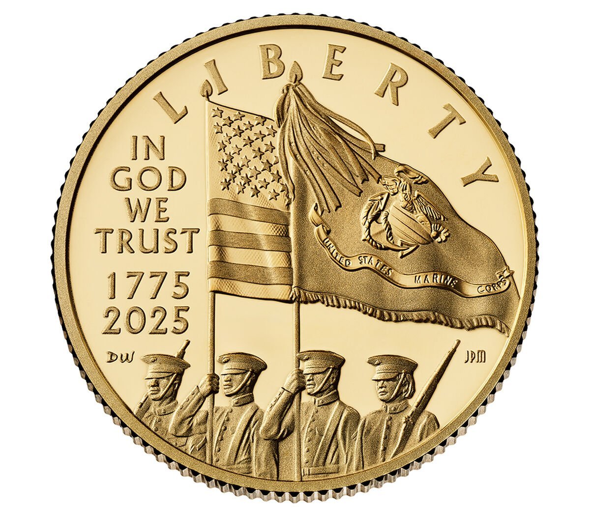 U.S. Marine Corps 250th Anniversary 2025 Proof Five-Dollar Gold Coin