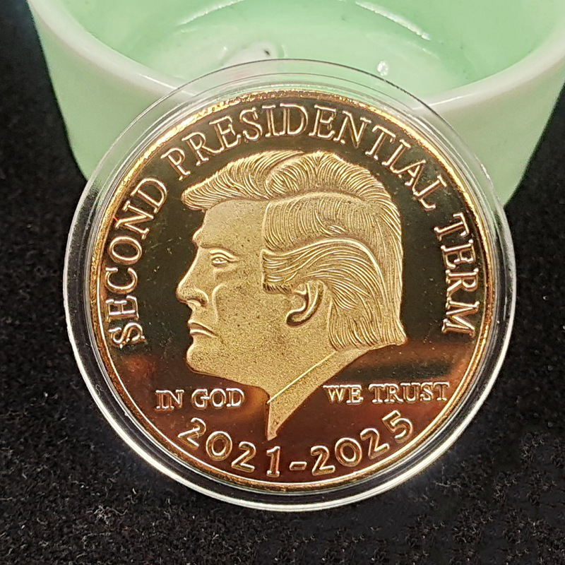 🔥1PC US Donald Trump Gold Commemorative Coin "Second Presidential Term 2022-2025 IN GOD WE TRUST" Collectible Coins🪙