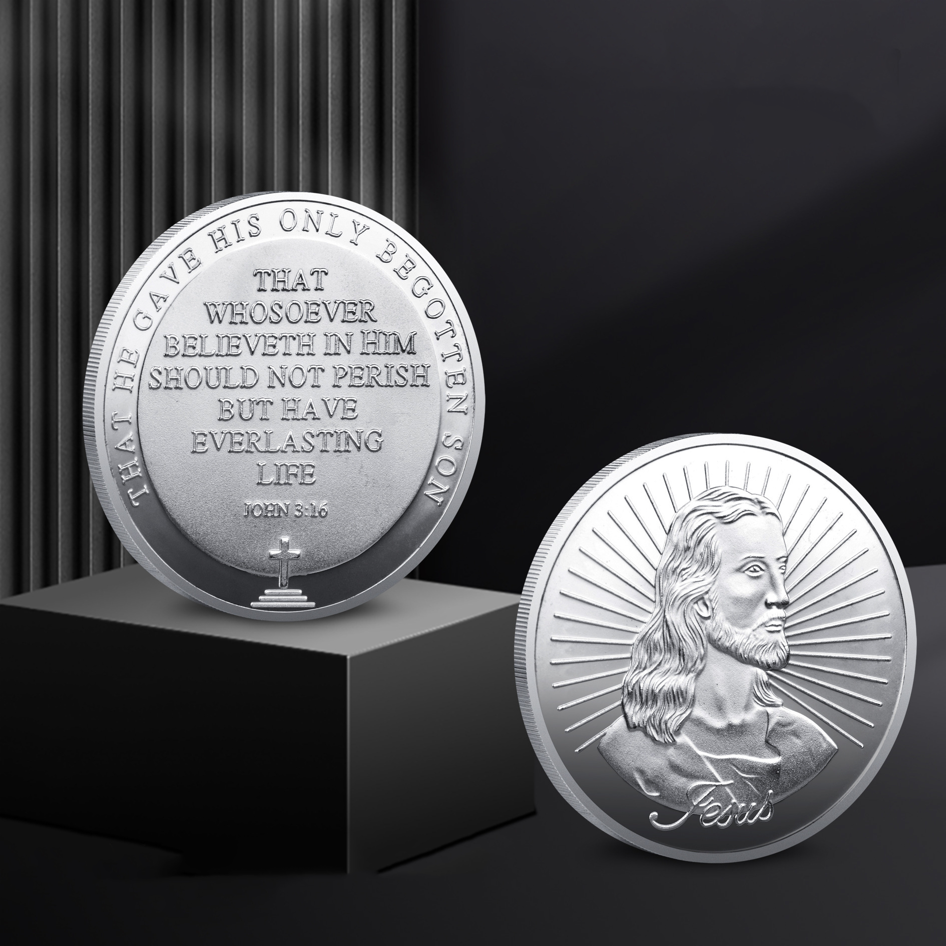 🔥Commemorative coin Jesus Christ coin 3d European Christian Bible collection commemorative coin gold coin🪙