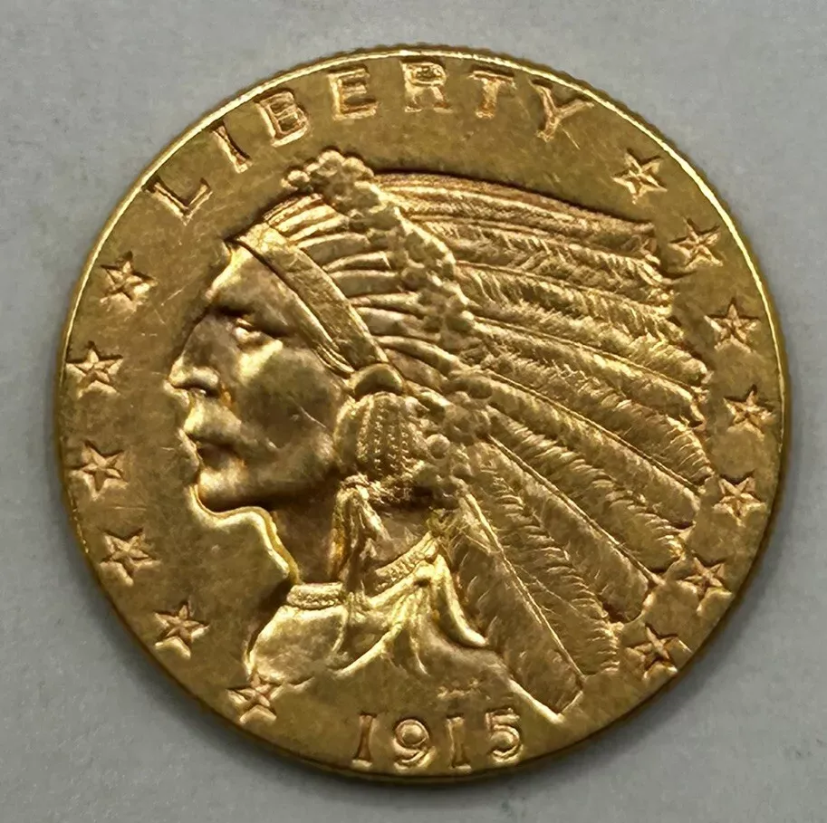⏱️1915 $2.50 Indian Quarter Eagle Gold Coin🪙