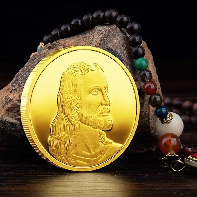 🔥Commemorative coin Jesus Christ coin 3d European Christian Bible collection commemorative coin gold coin🪙