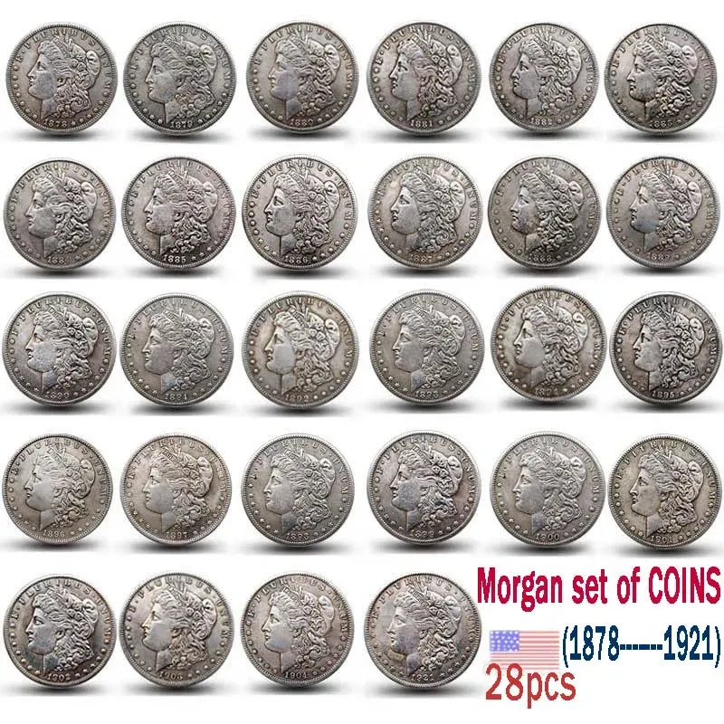 🔥LAST DAY SALE 70% OFF🔥28 PCS 1878-1902 Morgan Silver Dollar 【Complete Set】