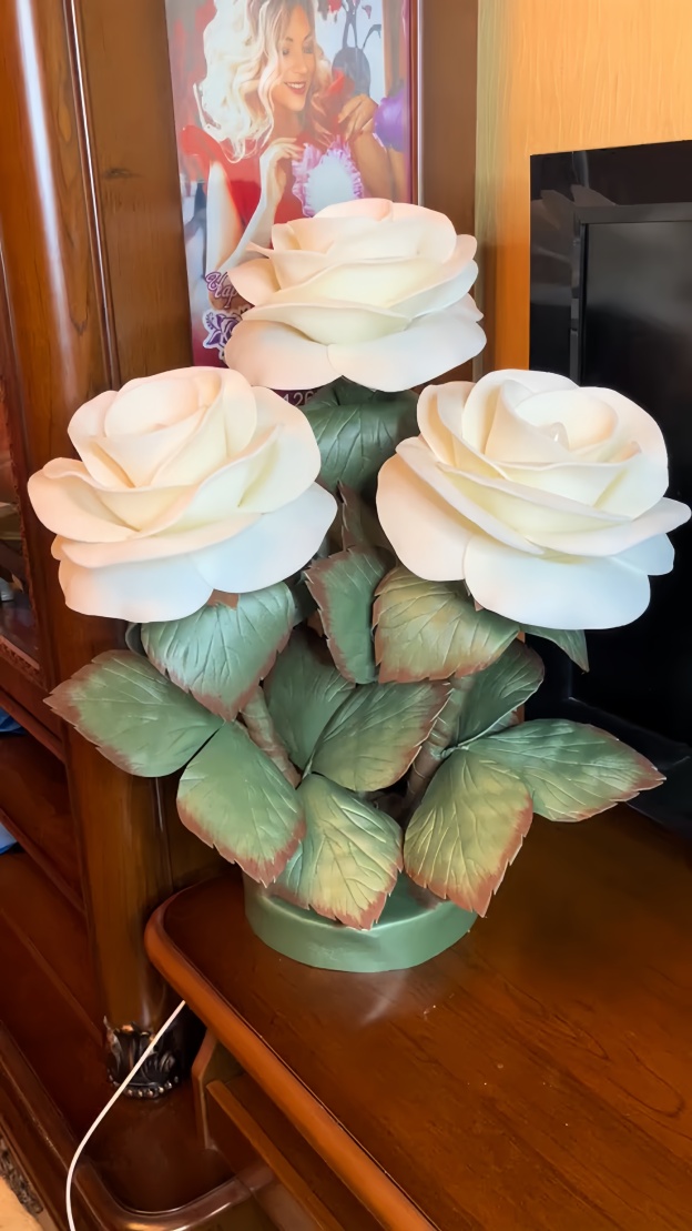[Copy]Giant Artificial Rose Decoration - White 3