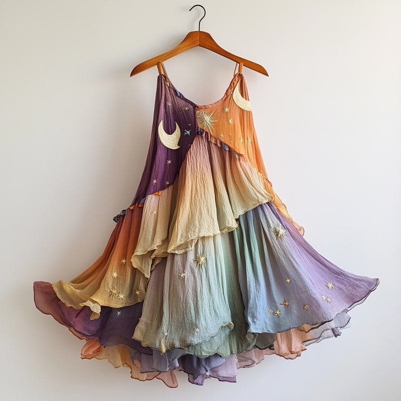 Hand-stitched irregular dress ae0e