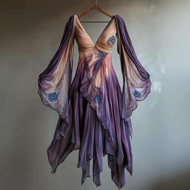 Hand-stitched irregular dress ec95