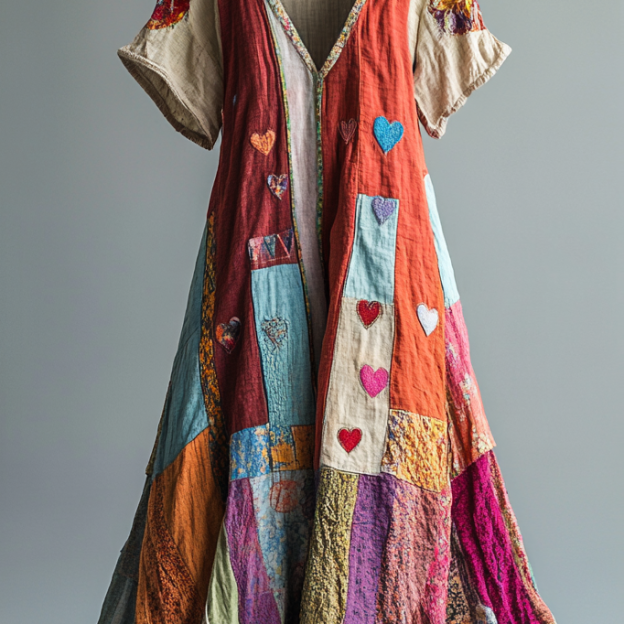 Embroidered Vintage Casual Dress 2914