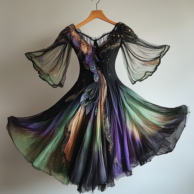 Hand-stitched irregular dress d3ee