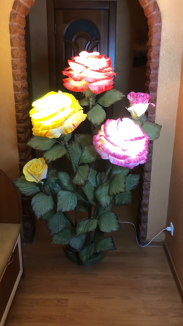 Giant Artificial Rose Decoration - Colorful