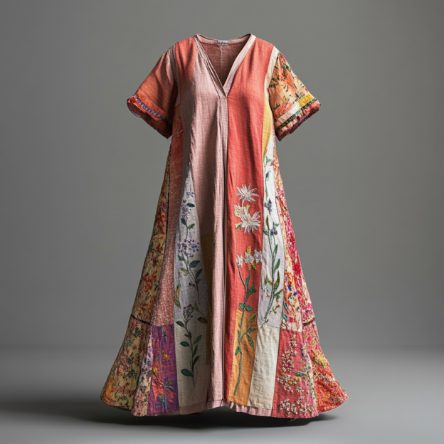 Embroidered Vintage Casual Dress 18f4