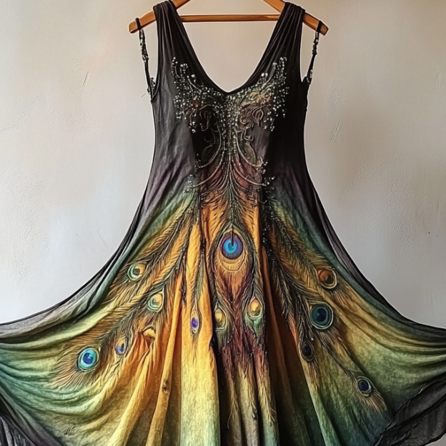 Hand-stitched irregular dress 0291