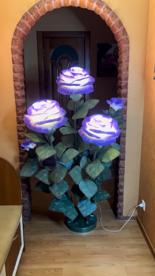 Giant Artificial Rose Decoration - Blue