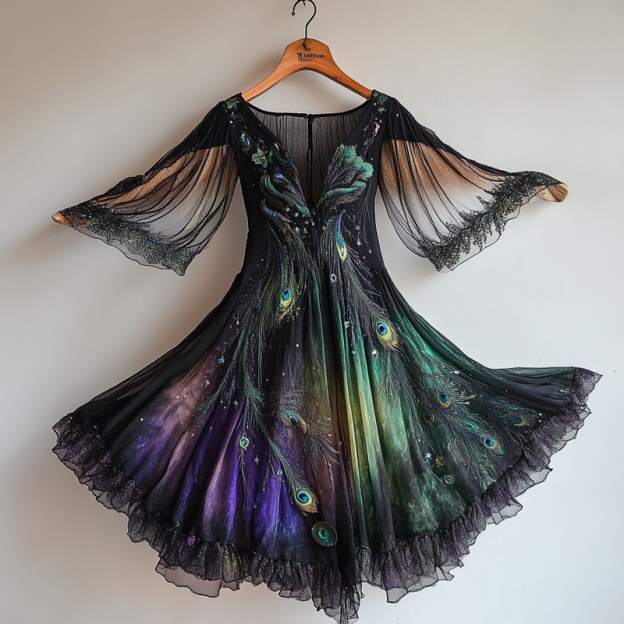 Hand-stitched irregular dress 1bb7