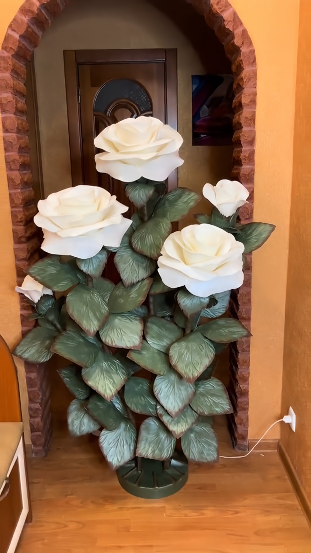 Giant Artificial Rose Decoration - White 2