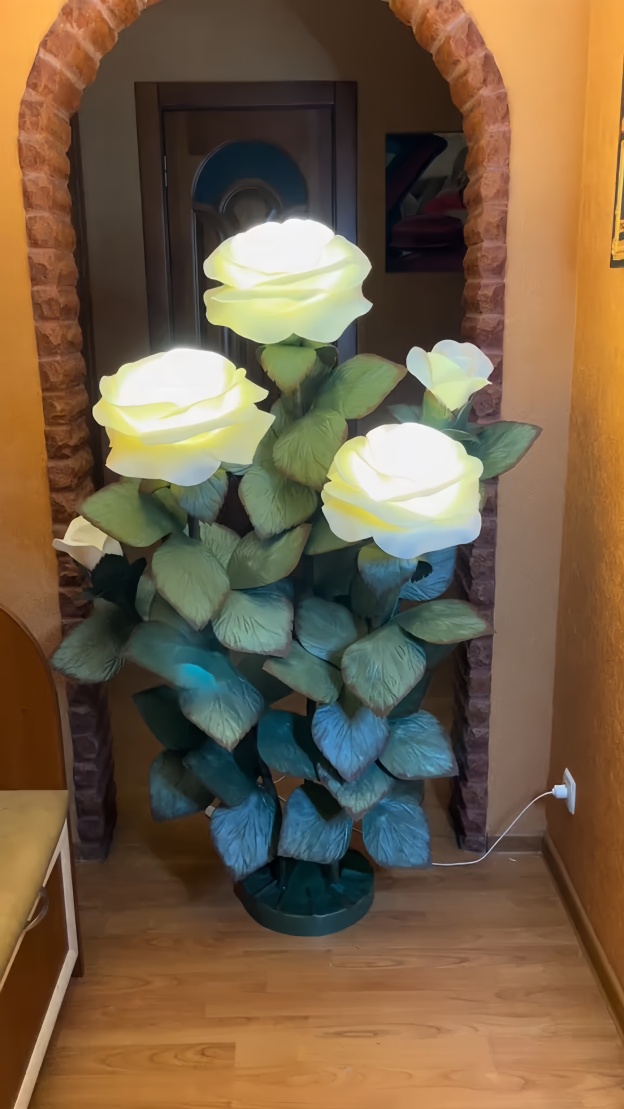 Giant Artificial Rose Decoration - White 2