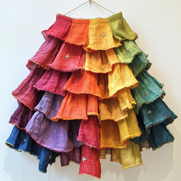 Ombre Ruffle Skirt