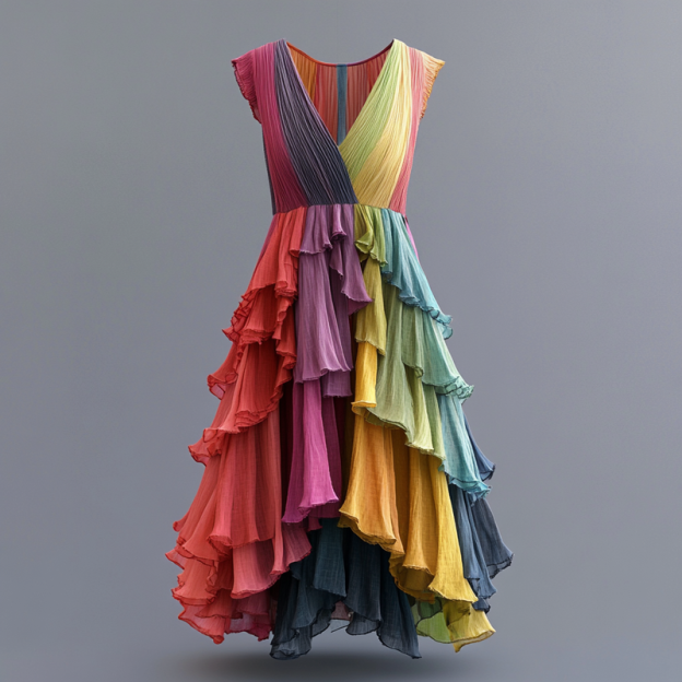 Secret of the Universe Embroidered Vintage Casual Dress c848