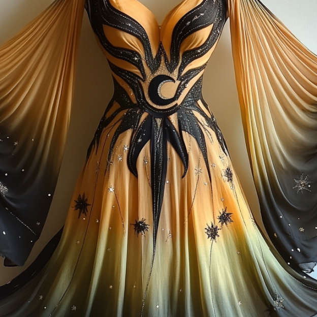 Hand-stitched irregular dress 421d