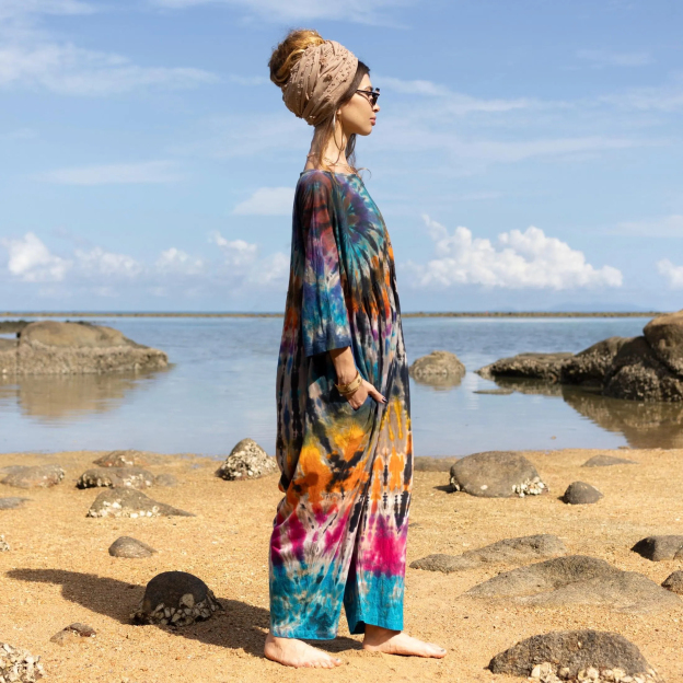 Plus Size Cosmic Burst Tie-Dye Jumpsuit