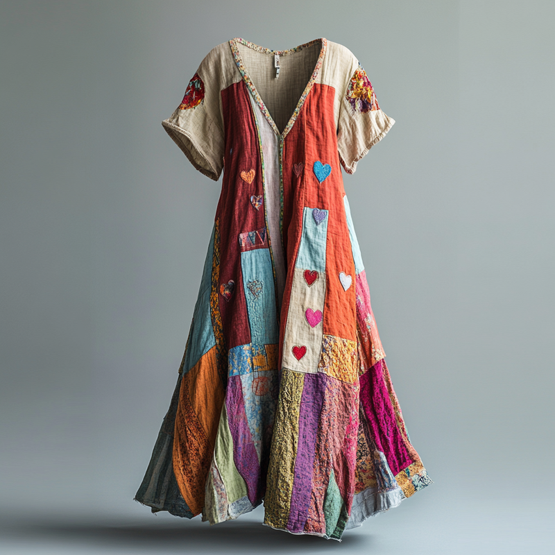 Embroidered Vintage Casual Dress 2914