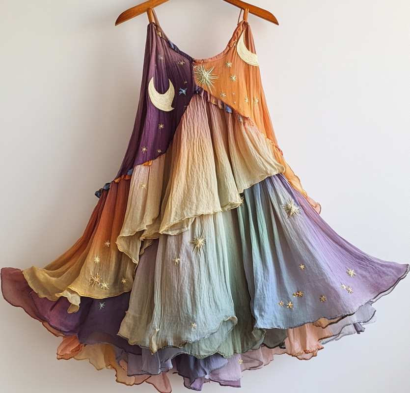 Hand-stitched irregular dress ae0e