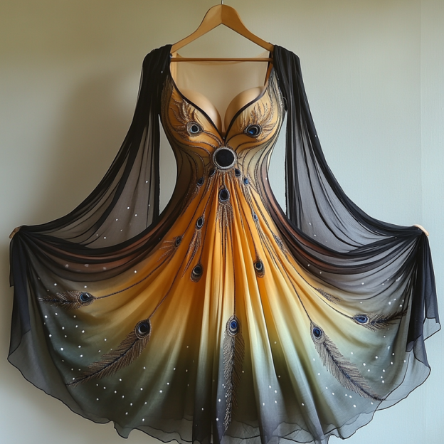 Hand-stitched irregular dress a943