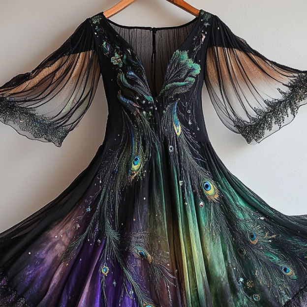 Hand-stitched irregular dress 1bb7