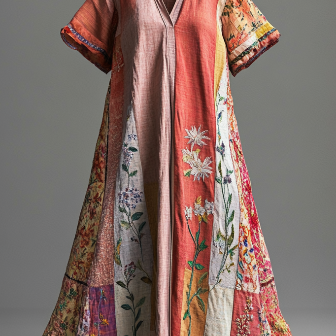 Embroidered Vintage Casual Dress 18f4