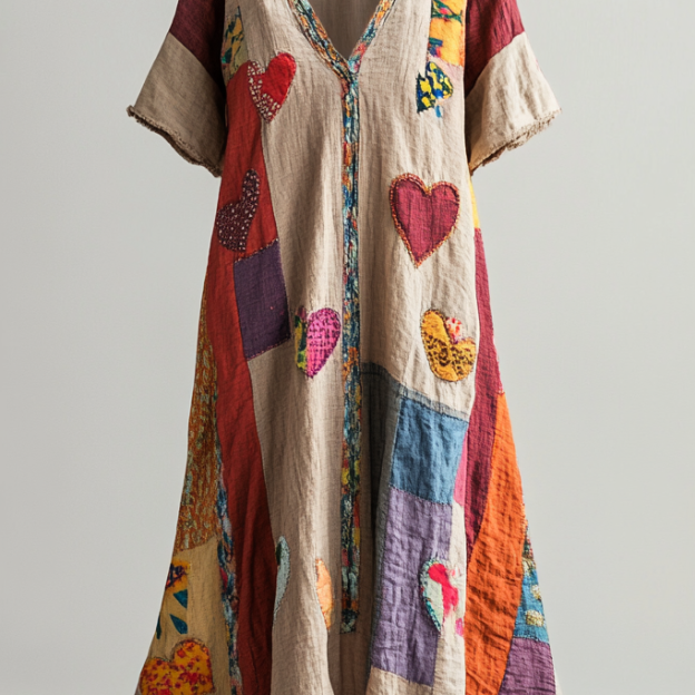 Embroidered Vintage Casual Dress c9d9