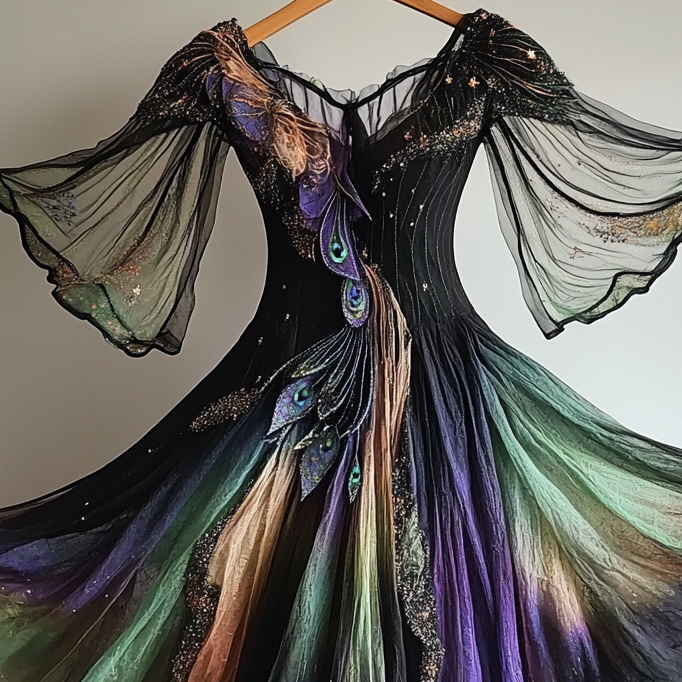 Hand-stitched irregular dress d3ee
