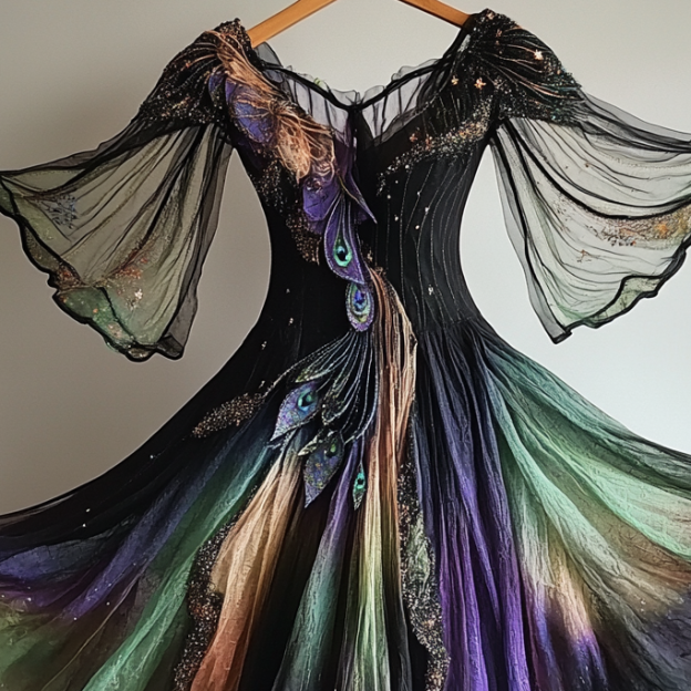 Hand-stitched irregular dress d3ee