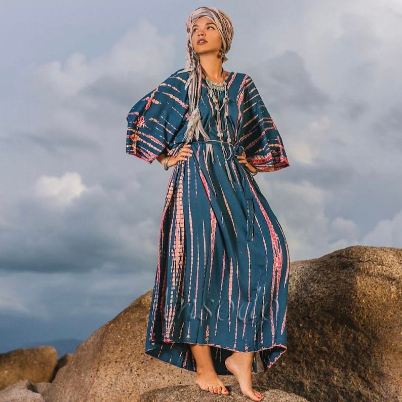 Handcrafted Plus-Size Boho Kaftan