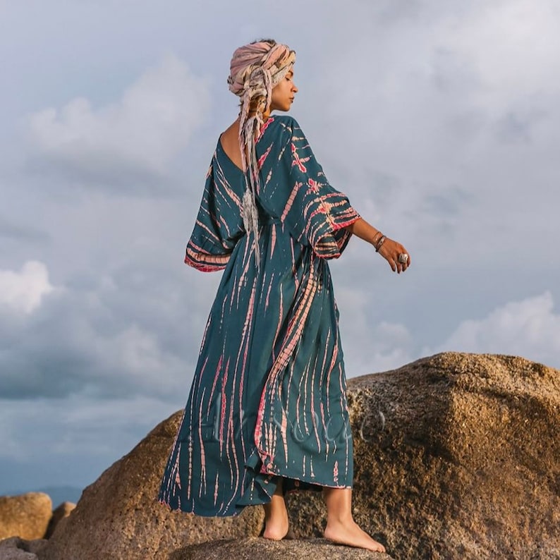 Handcrafted Plus-Size Boho Kaftan