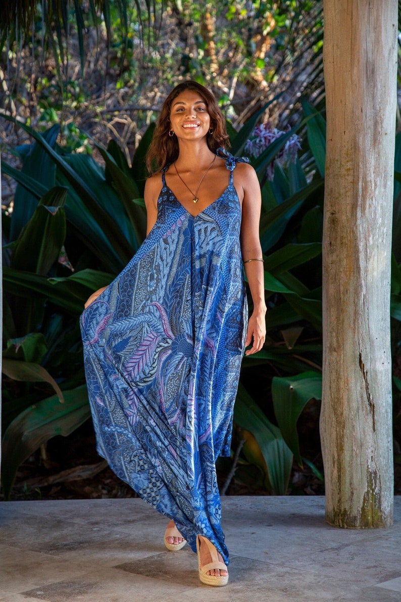 Blue Harem Batik Jumpsui