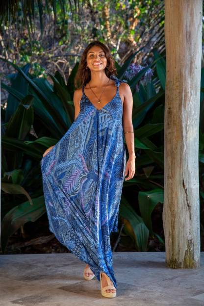 Blue Harem Batik Jumpsui