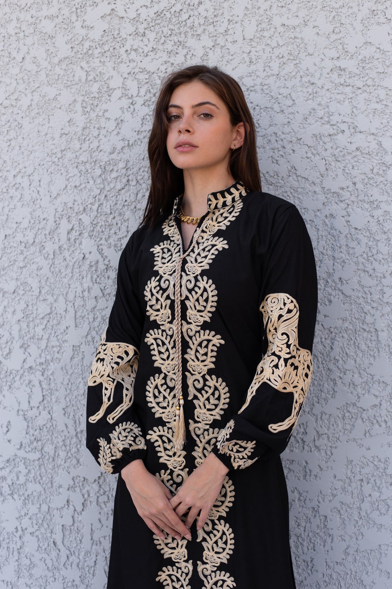 Stunning Black Cotton Caftans for Women