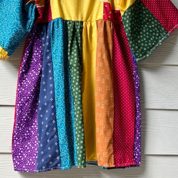 Handmade Quilted Rainbow Dress SKU 08294
