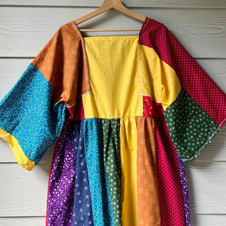 Handmade Quilted Rainbow Dress SKU 08294