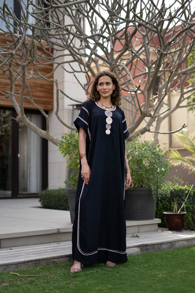 Chic Turquoise Cotton Caftan