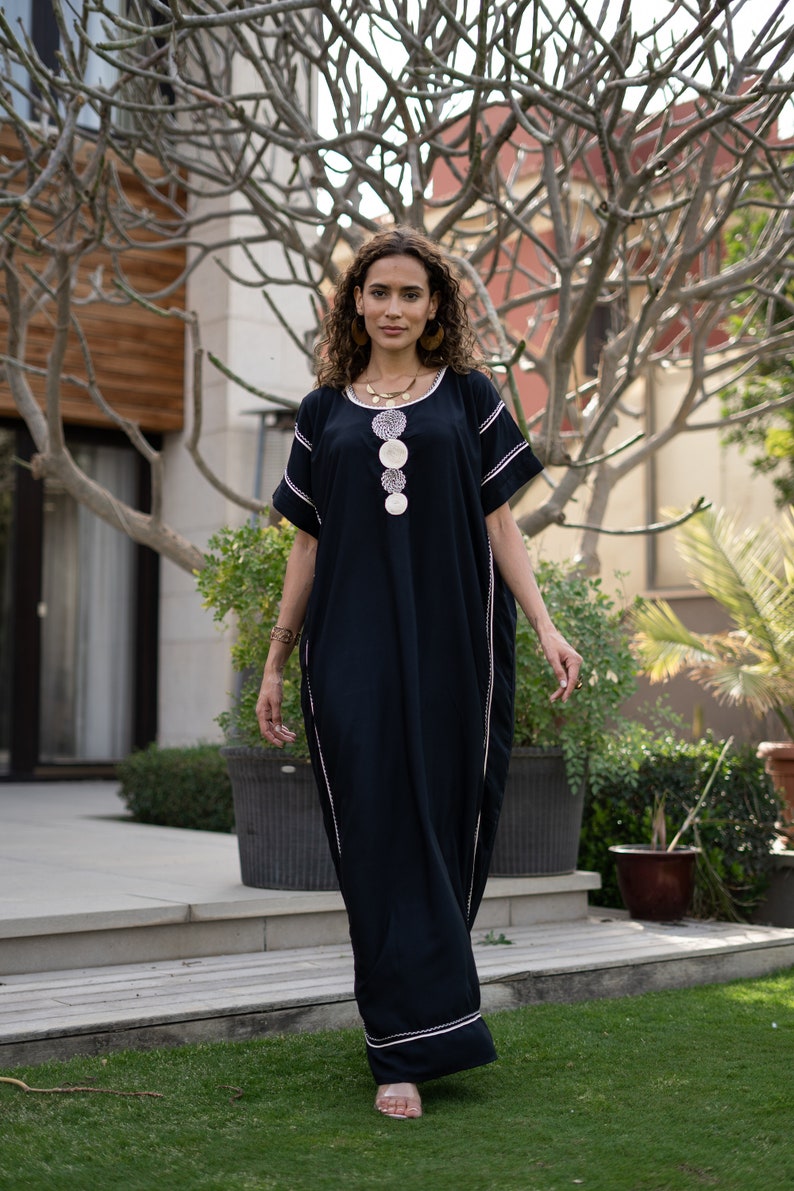 Chic Turquoise Cotton Caftan